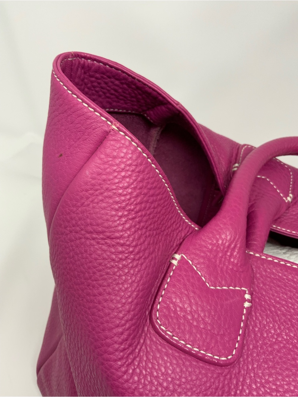 Ann Taylor Fuchsia Soft Pebbled Leather Tote - Picture 6 of 14
